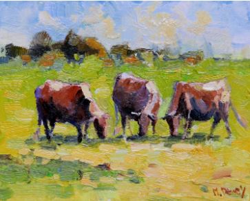 Painting of cows.