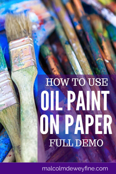 How to prepare paper for oil painting.
