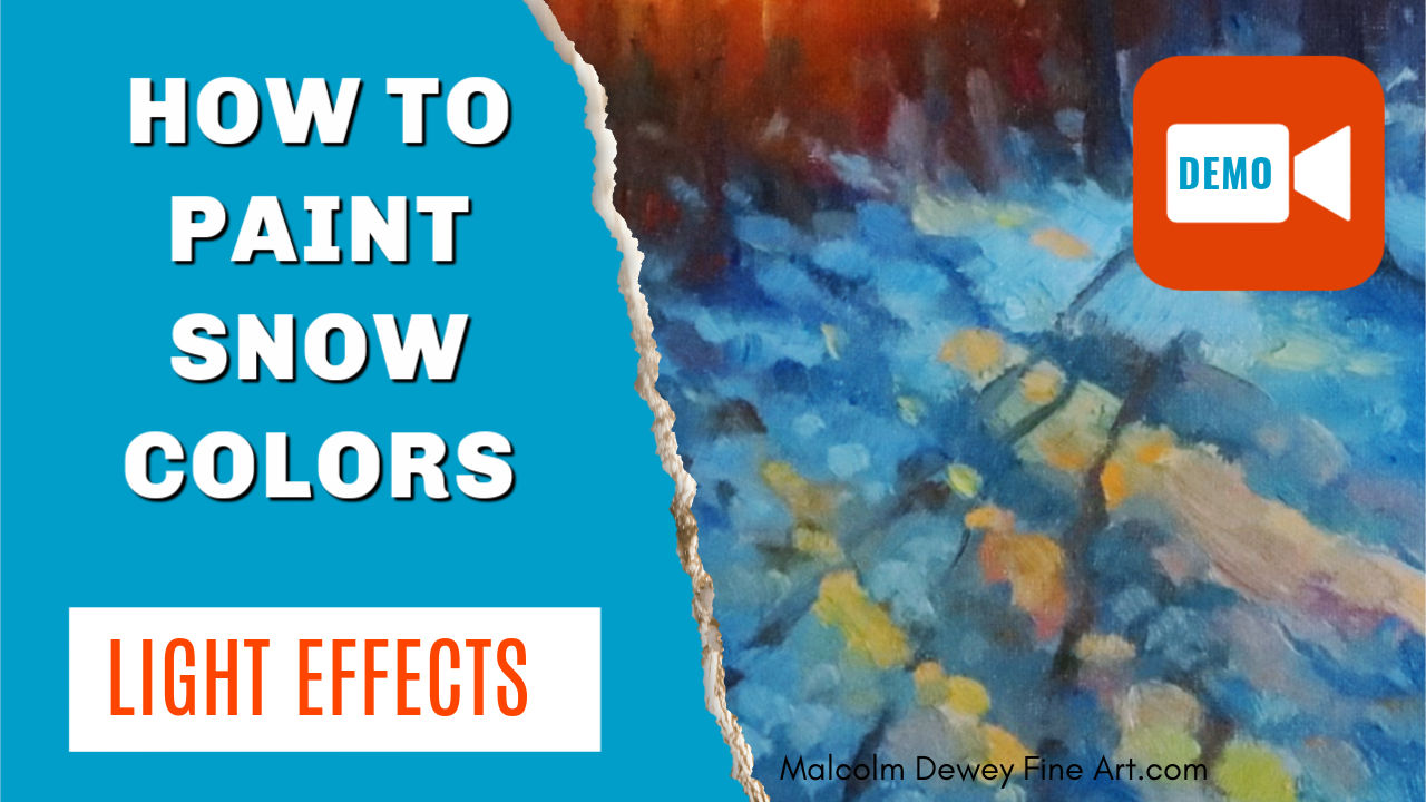 How to paint snow colors.