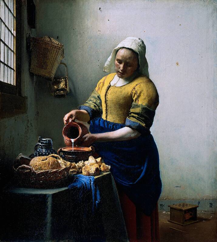 The Milkmaid by Dutch master, Johannes Vermeer
