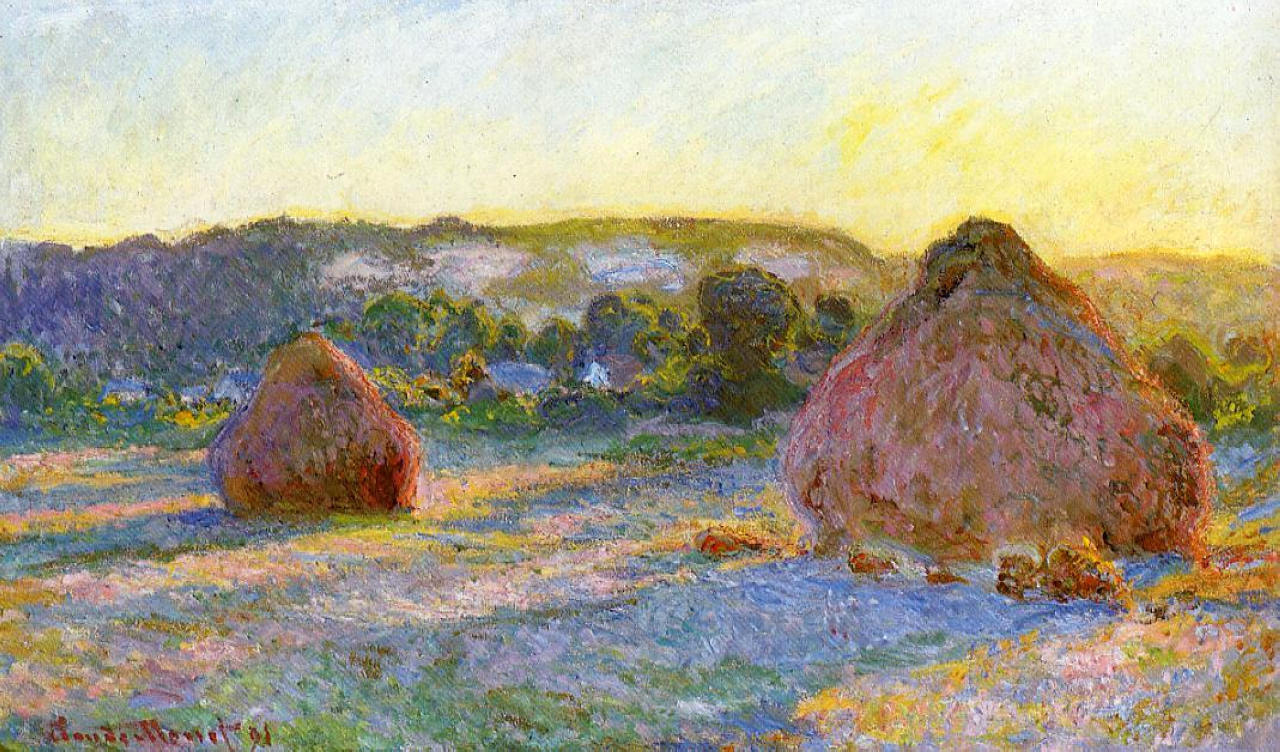 Claude Monet End of Summer Haystack series