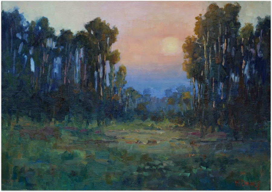 Gentle Sunset oil painting by Malcolm Dewey