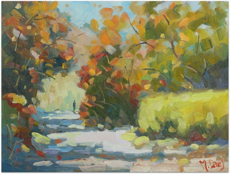 Greyton Autumn oil painting by Malcolm Dewey