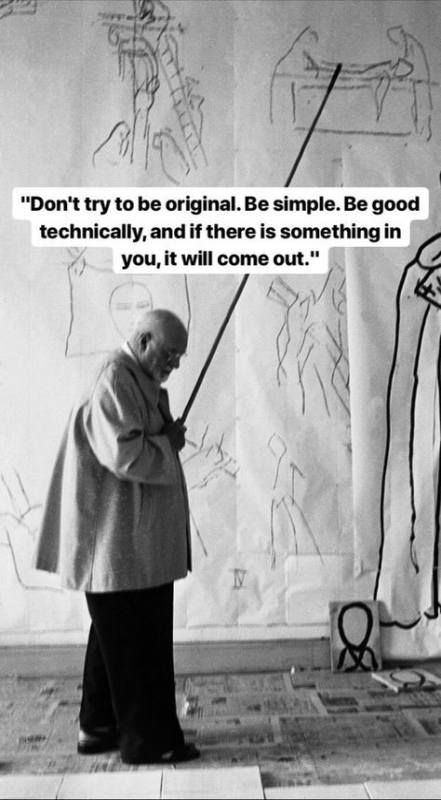 Matisse quote on originality.