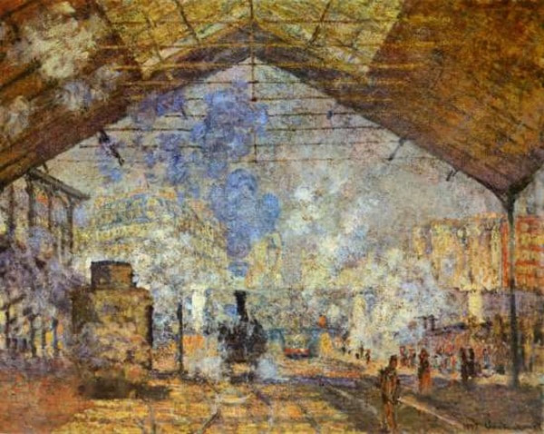 Gare St Lazare by Claude Monet