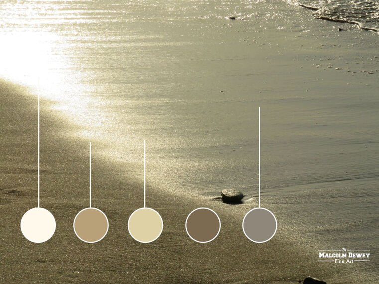 How the sun's position changes sand colors.