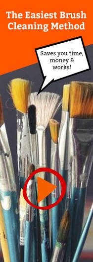 The easiest way to clean your artist's paint brushes.