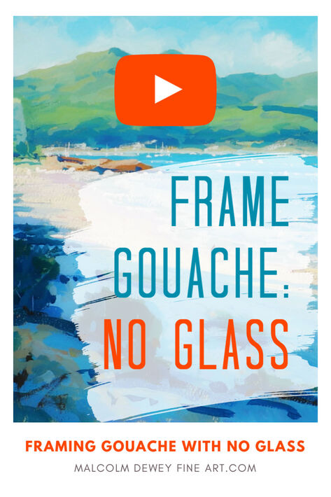 How to frame gouache paintings without glass: