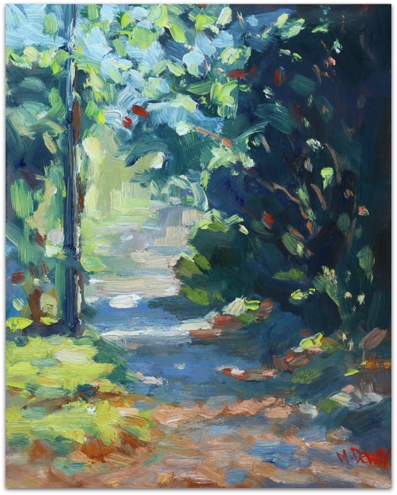 Summer Lane oil painting by Malcolm Dewey